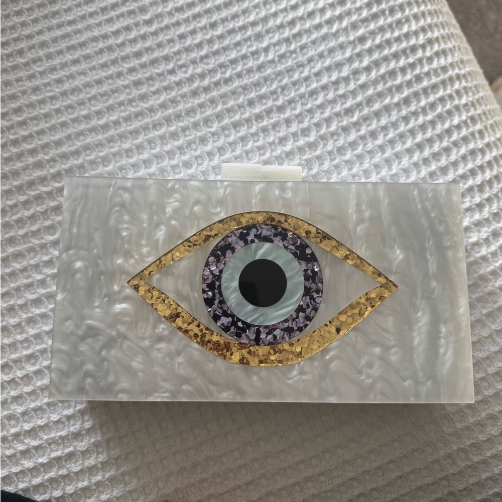 Evil eye clutch